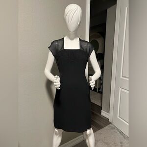 Donna Morgan Sheer Elegant Black Dress size 6